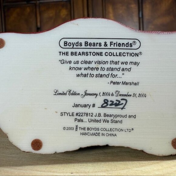 Vintage Boyds Bears J.B. Bearyproud & Pals United We Stand Limited Edition - Picture 11 of 12